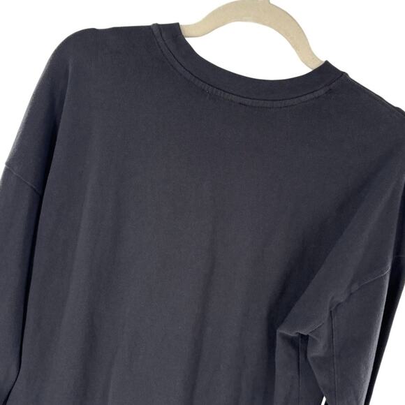 AYR Navy Blue Cotton The Drop Out Long Sleeve Tee - Picture 5 of 9